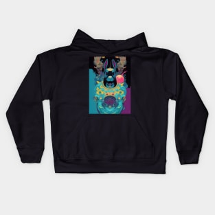 Colorful Year of the Rabbit 08 AI Art Kids Hoodie